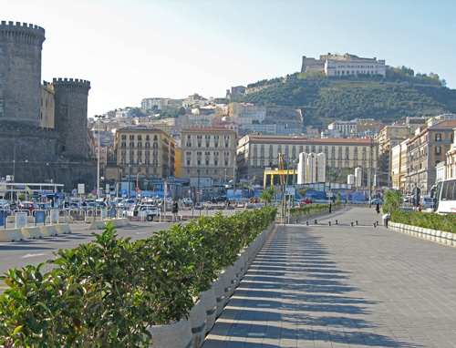 Landmarks in Naples Italy